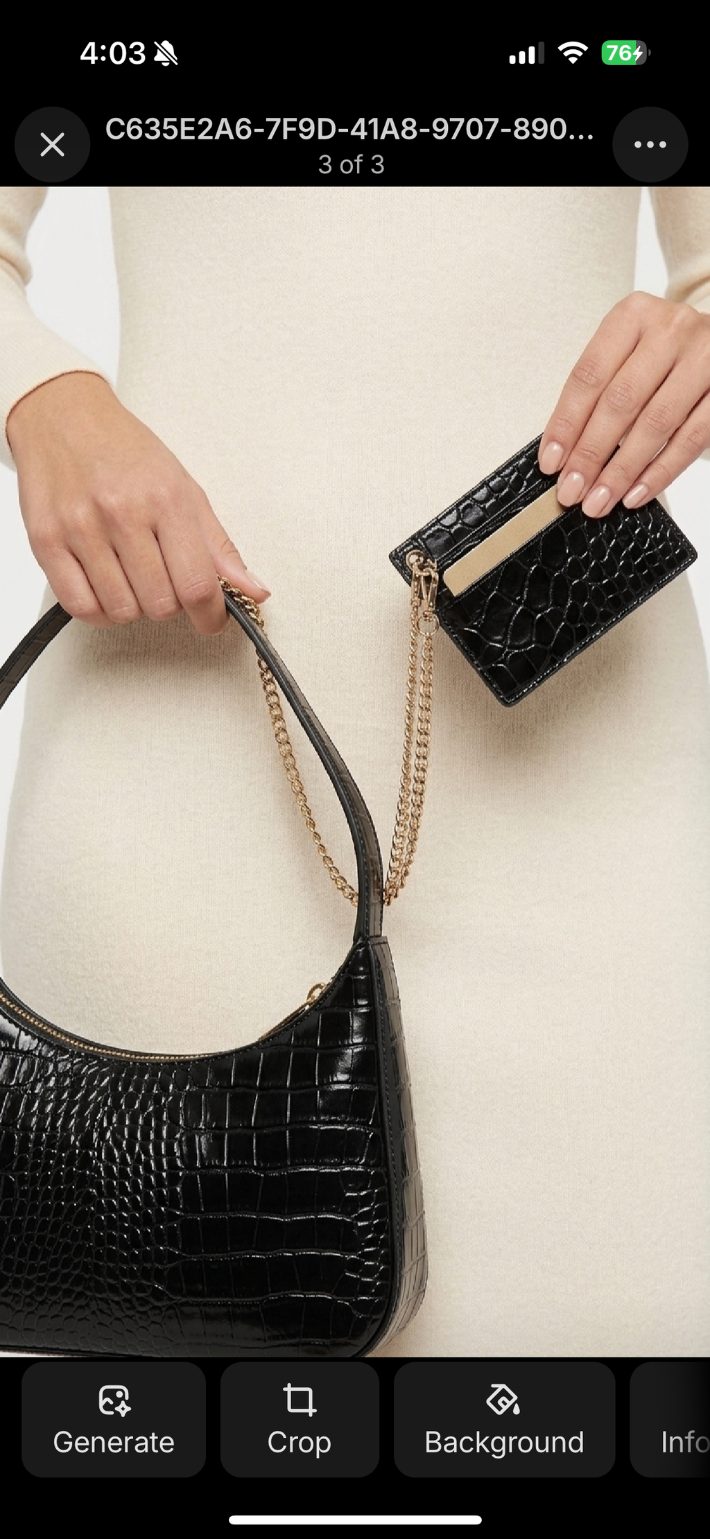 CROCO SET( bag+cardholder)