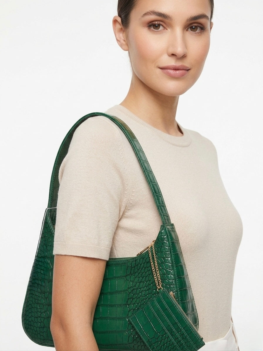 The CROCO SET ( bag + cardholder)