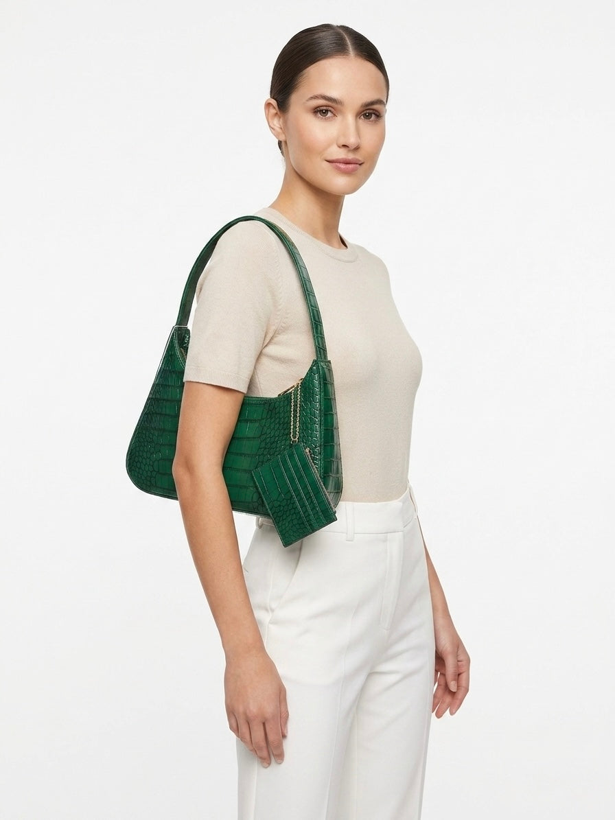 The CROCO SET ( bag + cardholder)