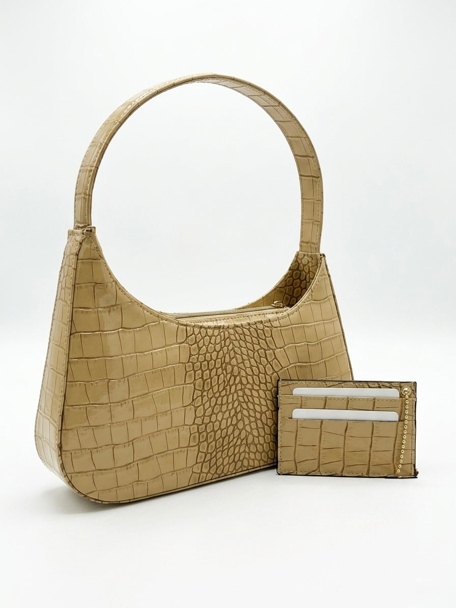 The CROCO SET ( bag + cardholder)