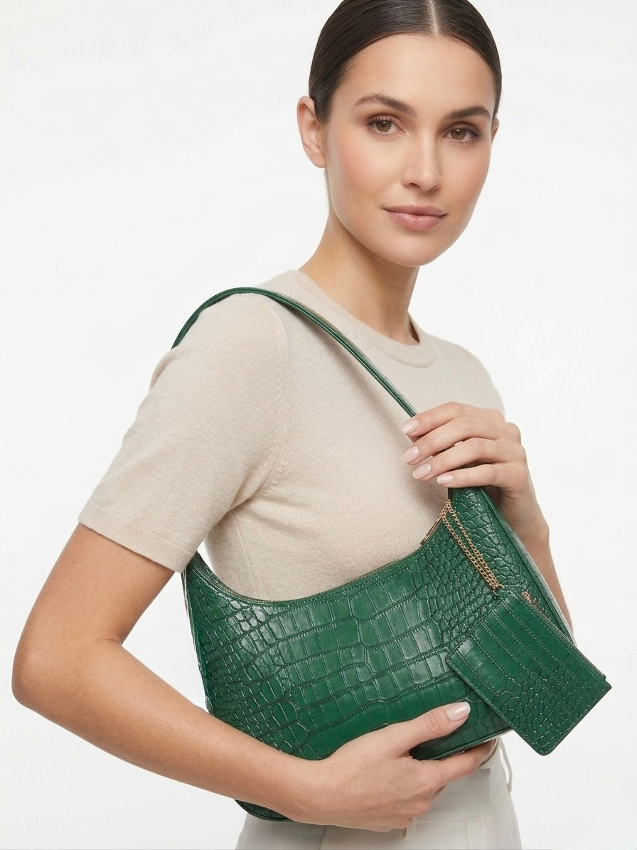 The CROCO SET ( bag + cardholder)